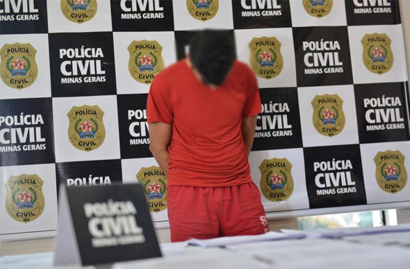 Motorista de aplicativo com 34 páginas de registros policiais é preso em BH./ Foto: Uarlen Valério