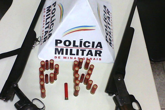 Armas e munições apreendidas / Foto: Divulgação PM