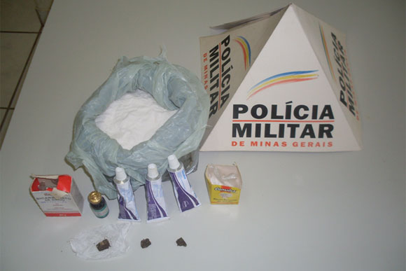 Material apreendido durante operação em Inhaúma / Foto: Divulgação PM