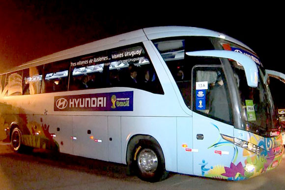 Ônibus que trouxe uruguaios para Sete Lagoas / Foto: Divulgação