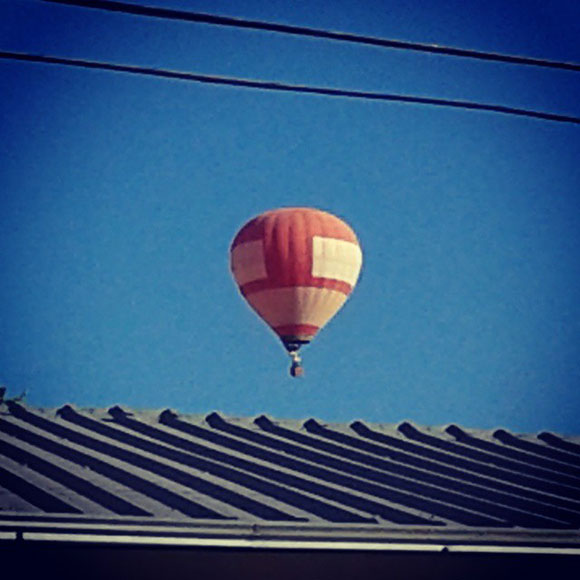 Balão visto da sacada / Foto: Paulo Gilmour