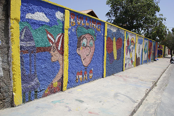 Muro da escola / Foto: Alan Junio