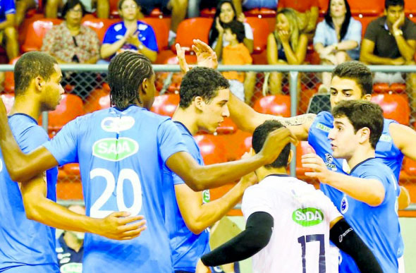 Time do Sada Cruzeiro Unifemm venceu a primeira, em Sete Lagoas, pela Super liga B / Foto: Mariela Guimarães   