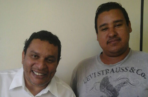 Vereador Caramelo e Luiz Fernando, presidente do Alligators Sete Lagoas Rugby Team / Foto: Roberta Lanza