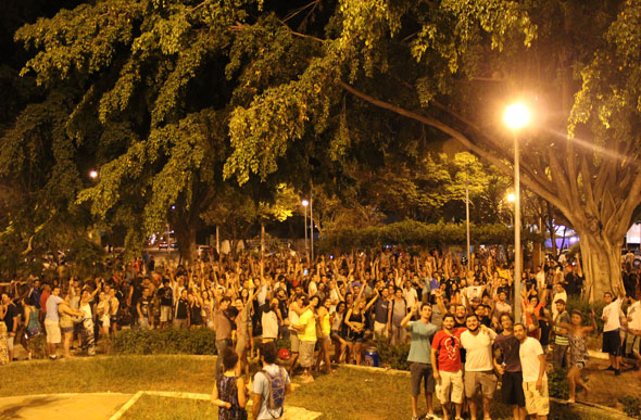 Público que curtiu o Circuito Rock’n Blues na Praça do Carmo / Foto: Ascom Cultura e Juventude