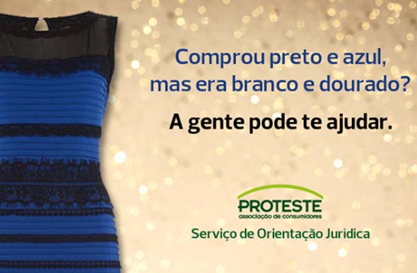 Empresa de orientação jurídica pegou o exemplo do vestido para divulgar o serviço prestado / Foto: Divulgação 