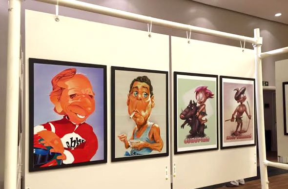 No fim de semana, o festival apresenta uma exposição e oficina de caricaturas/Foto: Divulgação