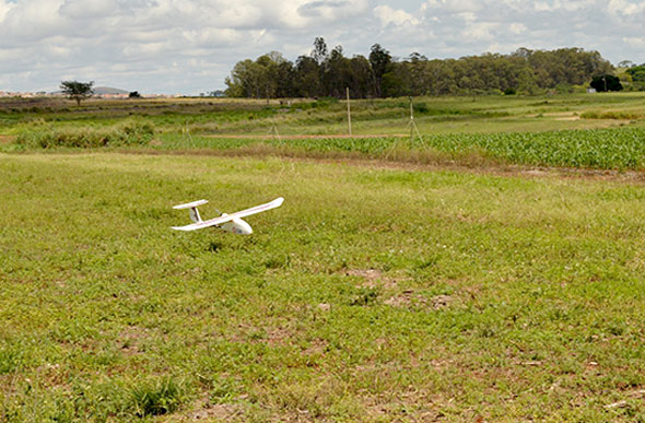 Drone é usado para coletar dados na plantação da Embrapa / Foto: Divulgação