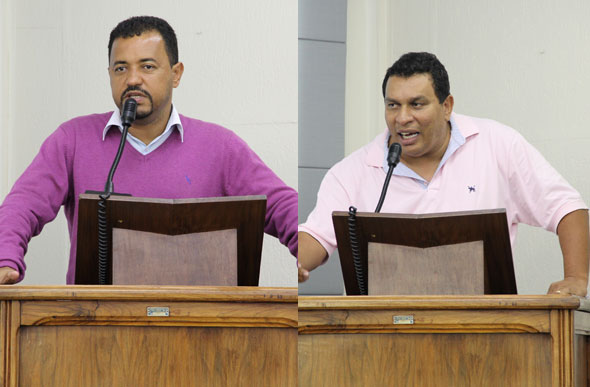 Marcelo Cooperseltta (PMDB) e Caramelo (PRB), se candidataram ao cargo de presidente da Câmara / Fotos: Ascom Câmara