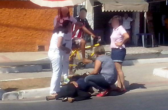 Vítima estava na faixa de pedestre quando o acidente aconteceu / Foto: Enviada via WhatsApp