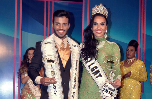 Davi Barcelos e Nayara Nery são eleitos Mister e Miss LGBT 2016 / Foto: Divulgação