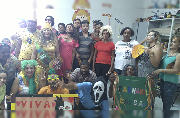 CAPS comemora carnaval com pacientes e funcionários/ Foto: divulgação prefeitura