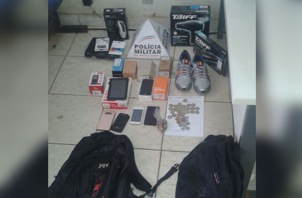 Material furtado e apreendido pela PM em Prudente de Morais / Foto: Ascom PM
