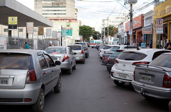 O sistema Faixa Azul cobre 1.600 vagas de estacionamento no Centro / Foto: Divulgação/Faixa Azul