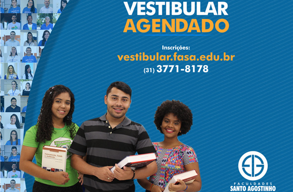Faculdades Santo Agostinho ainda está com inscrições abertas para o vestibular agendado / Imagem: Divulgação