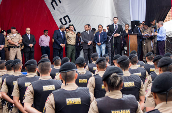 Cerimônia de formatura dos 106 discentes do curso de formação de soldados em Sete Lagoas, realizada no final do mês de abril / Foto: Divulgação