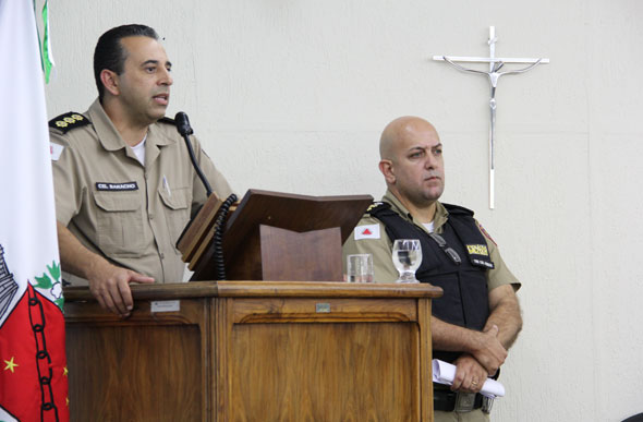 Dados sobre criminalidade foram apresentados pelo Tenente Coronel Reinan e pelo Coronel Baracho / Foto: Ascom Câmara