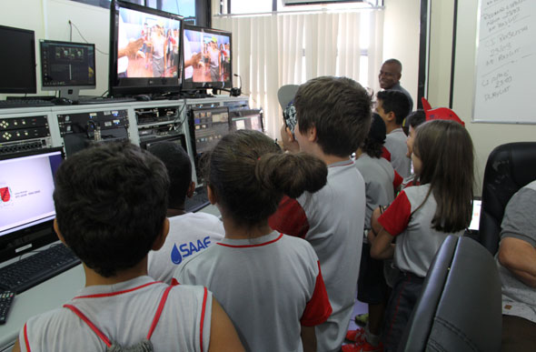 Estudantes conheceram também as instalações da TV Câmara / Foto: Ascom Câmara