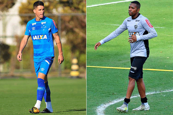 Thiago Neves é referência do Cruzeiro na temporada. No Atlético, Robinho pode fazer a diferença pelo Atlético/Foto: Superesportes