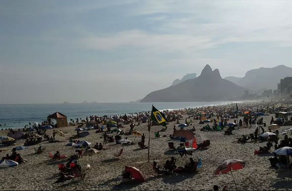 Foto: Nicolas Satriano/G1/ Tarde de calor em Ipanema, na Zona Sul no Rio De Janeiro