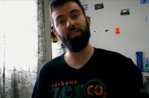 Natan Barbosa, coordenador do Programa de educação ambiental Carbono Zero / Foto: Reprodução YouTube