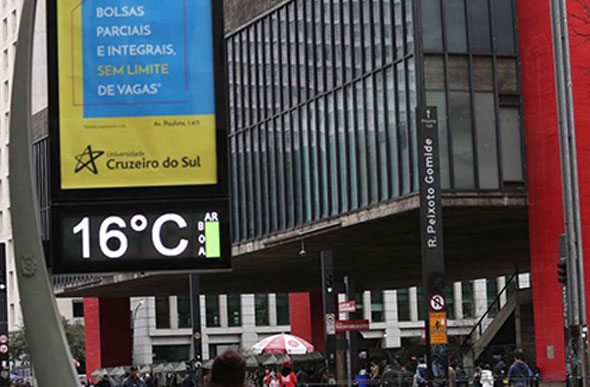 Termômetro marca 16ºC em São Paulo neste final de semana / Foto: Renato S. Cerqueira