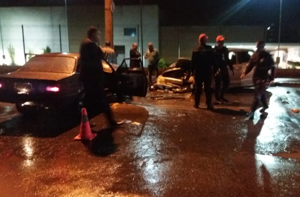 O acidente aconteceu na noite dessa sexta-feira (9) em Sete Lagoas/ Foto: Reprodução Via WhatsApp