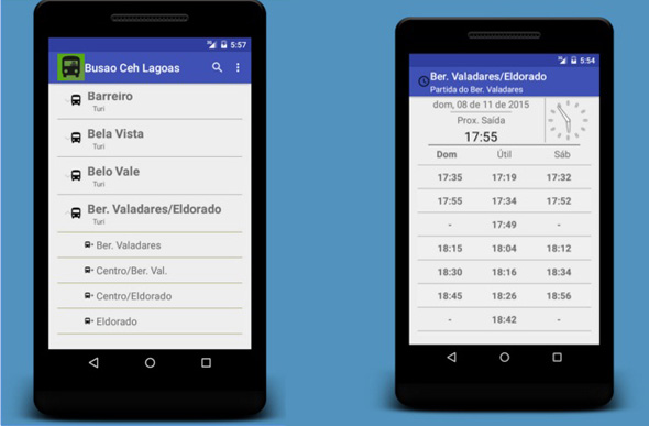 O aplicativo permite que os usuários tenham acesso aos horários e às linhas de ônibus/ Foto: Divulgação