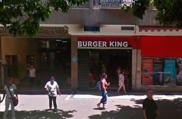 Foto: Reprodução/Google Street View/ Loja do Burguer King em Ipanema