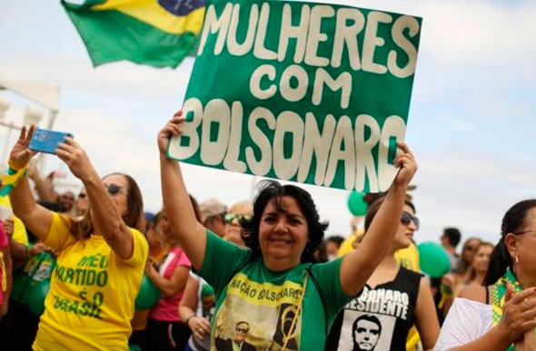 Foto: Reuters/ Entre o público feminino, Jair Bolsonaro tem 27% das intenções de voto, segundo pesquisa Datafolha