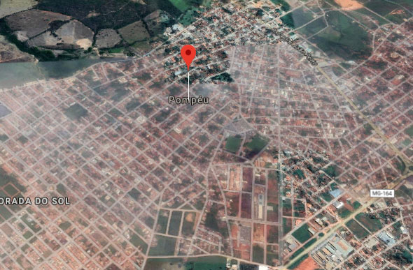 O crime e prisão aconteceram na cidade de Pompéu./ Foto: Google Maps