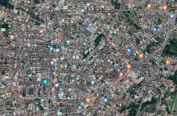Bairro Vila Nova em Curvelo — Imagem: Reprodução/Street View