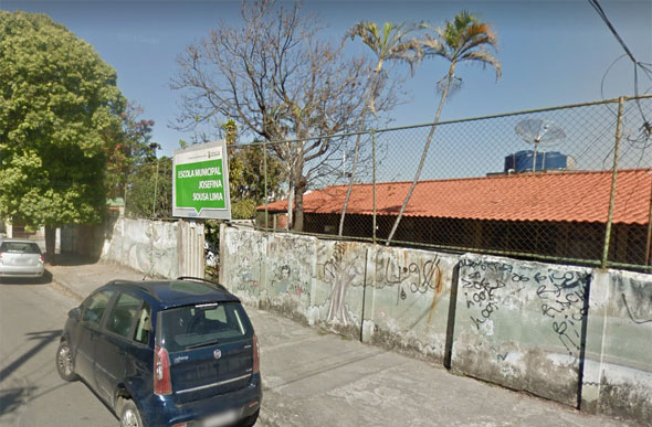 O crime aconteceu em uma escola localizada no bairro Primeiro de Maio, em BH./ Foto: Google Street View