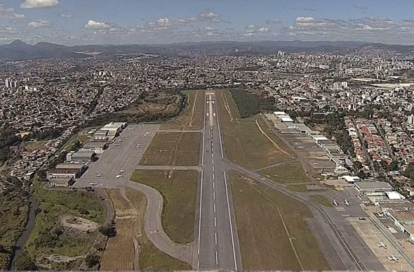  Foto: Reprodução/TV Globo/ Imagem aérea do aeroporto da Pampulha, em Belo Horizonte 