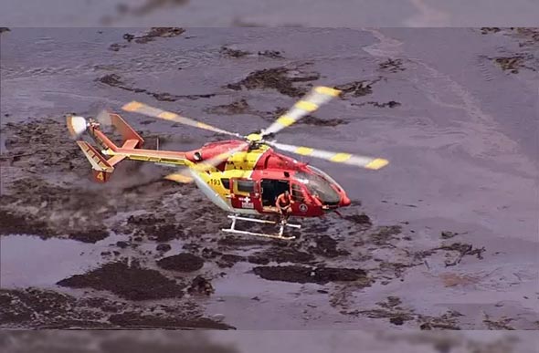 Sobe para 206 o número de mortes confirmadas no rompimento da barragem da Vale, em Brumadinho — Foto: Reprodução TV Globo