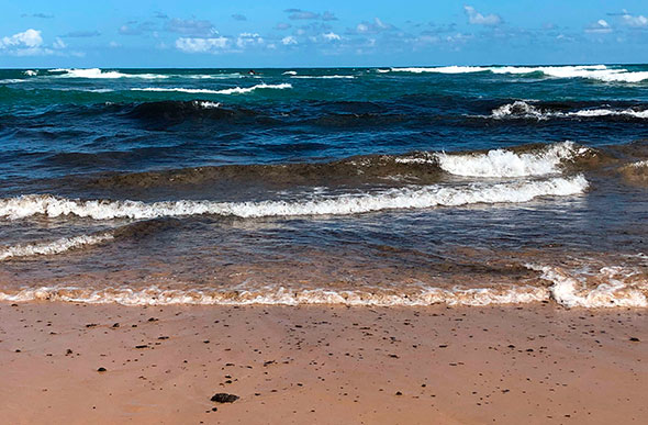 Machas de óleo têm aparecido em várias praias do Nordeste | Foto: Antonello Veneri/AFP