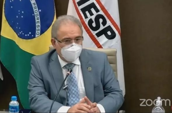 O ministro da Saúde, Marcelo Queiroga, durante evento em São Paulo Foto: Reprodução/CNN Brasil 