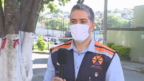 Major Eduardo Lopes da Defesa Civil do Estado de Minas Gerais. Foto: Reprodução/TV Globo