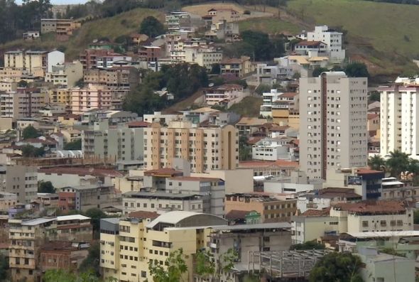 Vista da cidade de Ponte Nova — Foto: Reprodução/TV Globo
