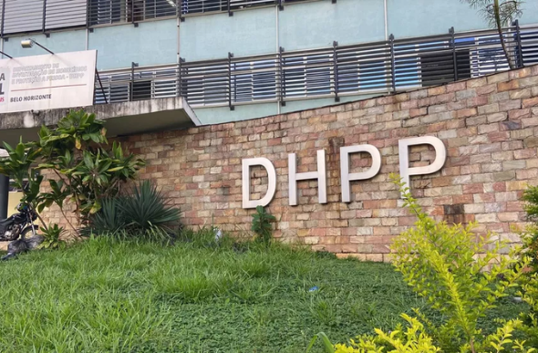 Fachada do Departamento de Homicídios e Proteção a Pessoas (DHPP), no bairro São Cristóvão, na Região Noroeste de Belo Horizonte. — Foto: Ernane Fiuza/ TV Globo