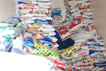 De acordo com a Prefeitura, alimentos arrecadados serão doados na próxima semana - Imagem: SECOM/Prefeitura de Sete Lagoas