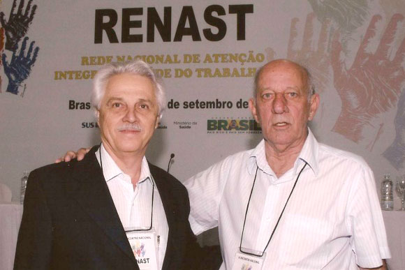 Antero Drumond do CEREST Estadual e Dr. Lourival Freire, à direita, CEREST Municipal / Foto: Ascom Saúde