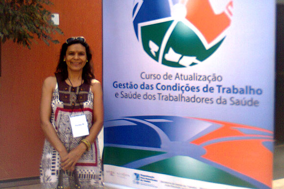 Silvana Inês durante o curso / Foto: Ascom Saúde