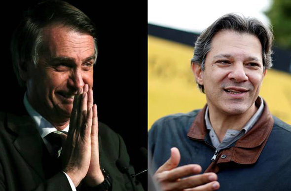 Jair Bolsonaro (PSL) e Fernando Haddad (PT)/Foto: Montagem/EXAME