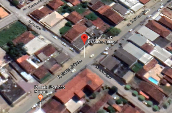 A confusão aconteceu no cruzamento das ruas Juraciara com a Santa Juliana, no bairro São Vicente./ Foto: Google Maps