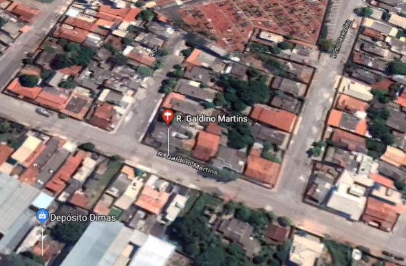 O crime aconteceu na rua Galdino Martins dos Reis, em Paraopeba./ Foto: Street View/Reprodução