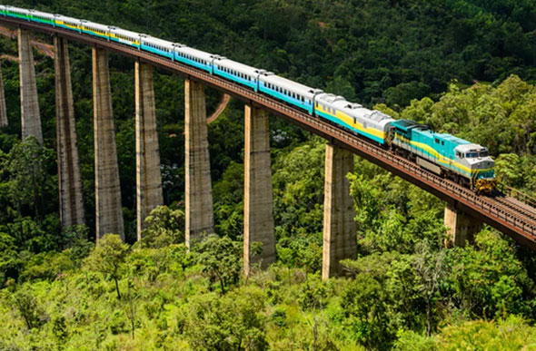Foto: Divulgação/Vale/ Trem Vitória-Minas foi reestruturado e ganhou vagões novos 