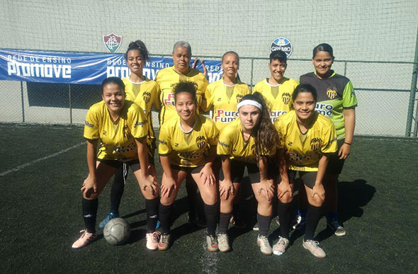 O Sete Lagoas ficou com o título da Copa Promove Feminina de Futebol Society — Foto: Reprodução