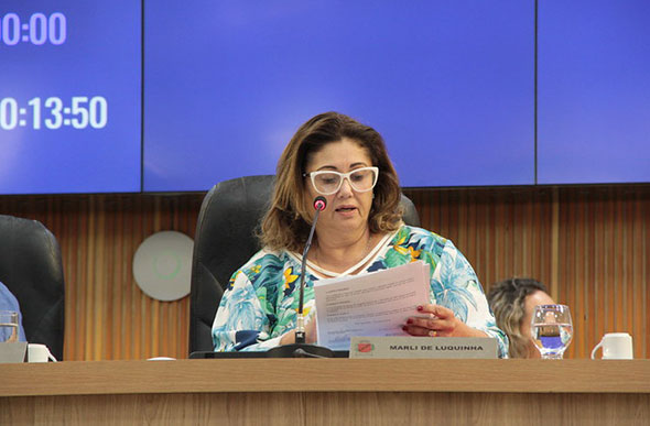 Vereadora e primeira secretária Marli de Luquinha (PSC) - Foto: Ascom CMSL