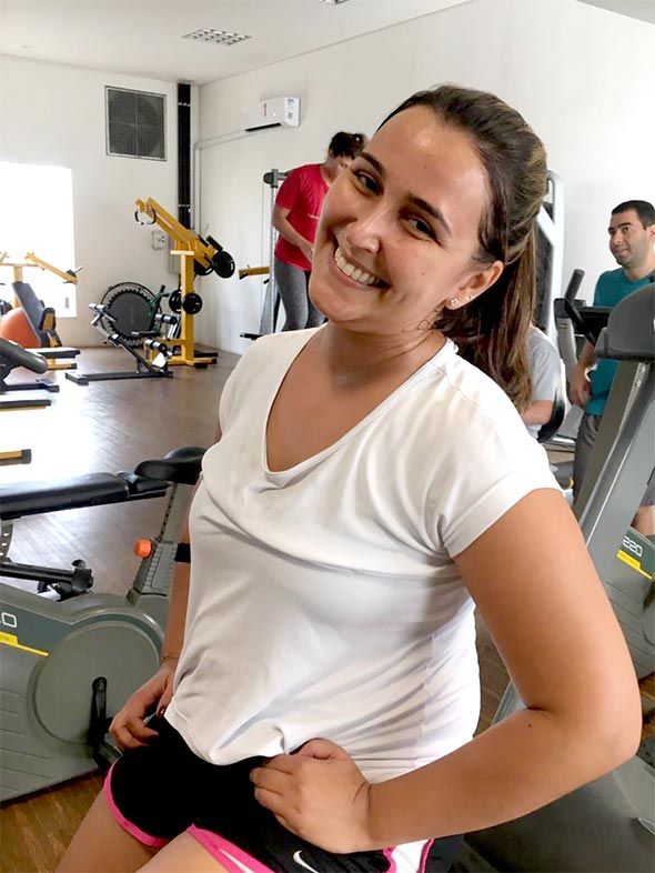 Isabella França durante seu treinamento - Foto: Régis Filipe